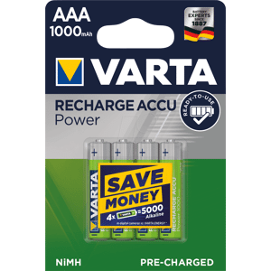 Varta VAR R2U 4X1000 - NiMh Akku, AAA (Micro), 1000 mAh, 4er-Pack