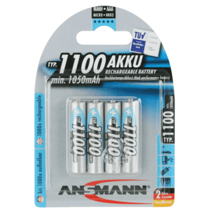 Ansmann ANS NH 4X1100 - NiMh Akku, AAA (Micro), 1100 mAh, 4er-Pack