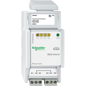 Schneider Electric SE MTN644492 - Binäreingang REG-K/4x10, lichtgrau