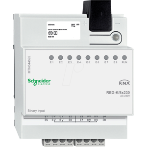 Schneider Electric SE MTN644692 - Binäreingang REG-K/8x230, lichtgrau