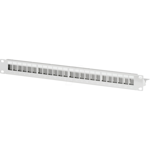 EFB-ELEKTRONIK EFB EC020100001 - 19 Zoll Keystone Patchpanel, 1HE, 24-Port, grau, unbestückt