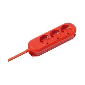 Bachmann Steckdosenleiste SMART 3-fach, rot 3,0m, ohne Schalter