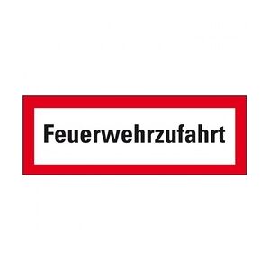 Schild I Feuerwehrschild Feuerwehrzufahrt, Aluminium, 420x148mm, DIN 4066