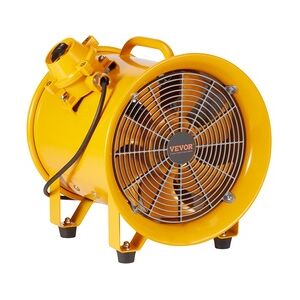 VEVOR Bauventilator 1100-W-AC-Motor Baugebläse 2850 U/min Baulüfter Gebläse 2001 L/s (4240 CFM) Axiallüfter 5 m Netzkabel Axialgebläse 79 dB Geräuschpegel Industrielüfter IP44