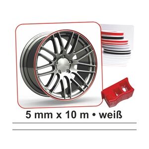 Hermann Schütz Zierstreifen Wheel-Stripes für Autofelgen weiß 5mm x 10m