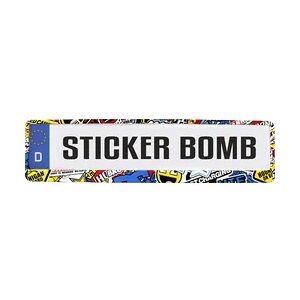 Hermann Schütz Design-Kennzeichenrahmen Sticker-Bomb