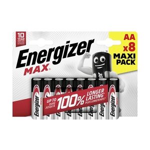 Energizer Max Alkaline Batterie Mignon AA 1,5 V, 8er Pack