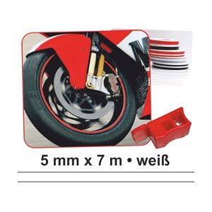 Hermann Schütz Zierstreifen Wheel-Stripes für Motorradfelgen weiß 5mm x 7m