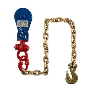 VEVOR 2Ton 3'' Snatch Block mit Chain Rigging Rollenblock 3/8'' Tow Lift Cable