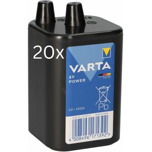 Varta - 20x 4R25 431 6V 8.500mAh Batterie Zink-Kohle