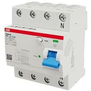 ABB FI-Schutzschalter B 4p 400V 40A 0,3A 4TE REG DIN-Schiene(REG) 3kA/stoß F204B-40/0.3