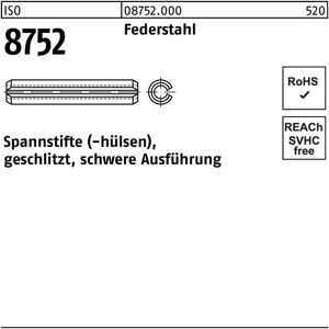 Spannstift ISO 8752 geschlitzt 6 x 100 Federstahl schwere Ausf. ISO 8752