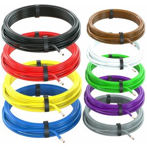 AUPROTEC 9x 2m Fahrzeugleitung 0,35 mm² flry-b Kfz Kabel Set: 9 Farben á 2 Meter