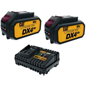 Kit mit 2 lithium-batterien 18V 4.0AH DXB4 + 1 ladegerät DXC4 CAT