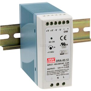 DRA-40-12 Hutschienen-Netzteil (DIN-Rail) 12 v/dc 3.34 a 40.08 w Anzahl Ausgänge:1 x Inh - Mean Well