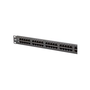 Metz Connect - Patchpanel 50Ports 1HE Cat3 44,45x482,6x172mm 19Zoll-Einbau - grau