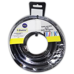 EDM E3/28053 Carrete Manguera Plana Negra 2X1,5Mm 20Mts (Audio)