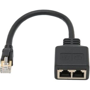 SJLERST RJ45-Ethernet-Splitter, 1 Stecker auf 2 Weibliche Ports LAN-Ethernet-Splitter-Adapter fr Alle Netzwerke Geeignet, Geeignet fr Super Cat5,