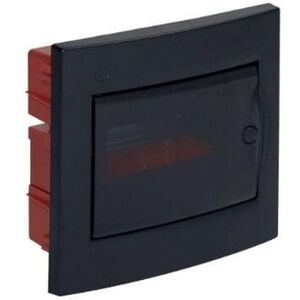 Faeg - Unterputz schaltschrank 8 module mit schwarzer rahmen und getönter tür 255x215x80mm IP40 FG14708 - Schwarz