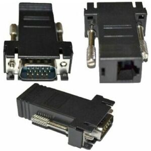 Trade Shop Traesio - adapter vga stecker auf RJ45 lan vga-lan computer monitor anschluss