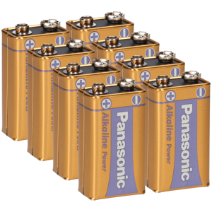 8x Panasonic 9V Block Alkaline Power 9V Batterie Blister