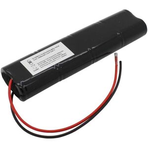 AccuCell Notleuchtenakku NiCd 9,6V 1800mAh L2x4 Sub-C mit 200mm Kabel einseitig