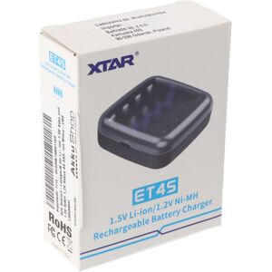 Xtar ET4S Schnell-Ladegerät für Li-Ion 1.5V Akku und 1,5V NiMH 1,2V Akkus AA AAA, mit Micro-USB Ladekabel