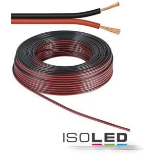 Fiai IsoLED 50m Kabel 2-polig Zwillingslitze 2x1,5mm² schwarz/rot