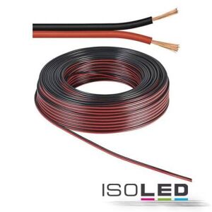 Fiai IsoLED 25m Kabel 2-polig Zwillingslitze 0.75mm² schwarz/rot AWG18