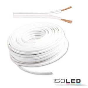 Fiai IsoLED 25m Kabel 2-polig Zwillingslitze 2x0.75mm² weiß/weiß AWG 18