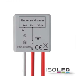 Fiai IsoLED Universal Push Mini Dimmer für dimmbare 230V Leuchten und Trafos 250VA