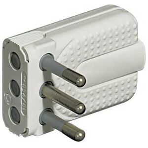 Bticino S2465tae 2p + T 16a Lenkradstecker, Platzsparend, Verstellbarer Kabelausgang An 3 Positionen, White