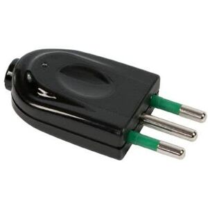 Fanton Stecker S11 Demountable Italienisch Std. 2p+e 10a 250v Mod. Easy Schwarz Körper  82511-E