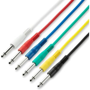 Adam Hall Cables 3 Star Ipp 0060 Set - 6er Set Patchkabel 6,3 Mm Klinke Mono 0,60 M