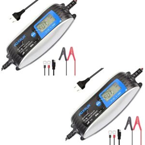 2x Batterieladegerät Motorrad Vollautomatisch 6V 12V 4A Ladegerät Motorradbatterie Lumitecs ST3 Spar-Set