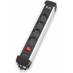 LOGILINK Steckdosenleiste LPS237U, 4-fach mit 2x USB Port, 1,5 m