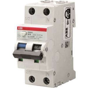 ABB Fehlerstrom-/Leitungsschutzschalter DS201A-B16, 6kA, 1P+N, Typ A