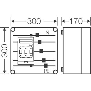 Hensel Sicherungsgehäuse 1x3xNH00 250A 5p. Mi 6226 - 2000643