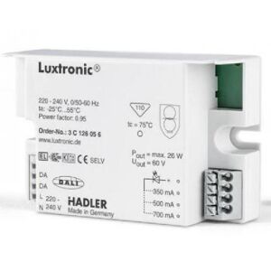 Hadler GmbH Hadler LED-Treiber Luxtronic ECG 350 / 500 / 700 mA 26 W 220-240V DALI  - 3 C 126 05 6