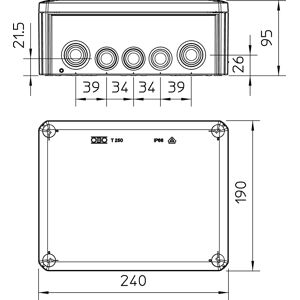 OBO Bettermann Vertr Kabelabzweigkasten T 250 - 2007109