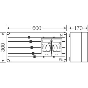 Hensel Sicherungsgehäuse 2x3xNH00 250A 5p Mi 6426 - 2000658