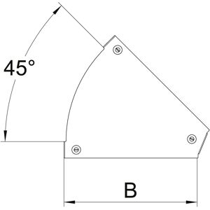 OBO Bettermann Vertr Deckel Bogen 45 Grad B=200mm DFBM 200 FS - 7138364