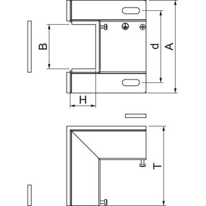 OBO Bettermann Vertr Inneneck 100x250mm BSKM-IE 1025 - 7216440