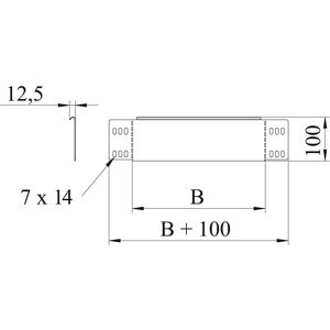 OBO Bettermann Vertr Reduzierwinkel/Endabschluß für Kabelrinne 100mm RWEB 1020 FS - 7111804