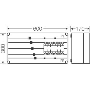 Hensel Sicherungsgehäuse 2xNH00 3p.250A 5p Mi 6422 - 2000656