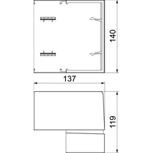 OBO Bettermann Rehau SIGNA BASE Außeneck 70x130, RAL9010 BRK AE70130 rws - 6132744