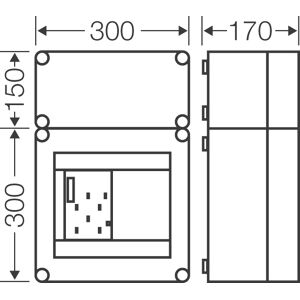 Hensel Mi-Zählergehäuse 300x450x170mm Mi 2312 - 20001172