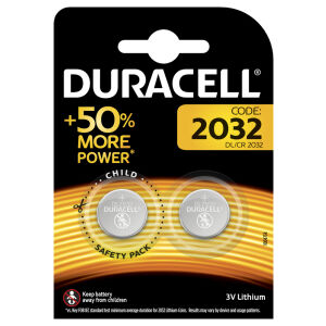 Duracell Lithium 2032 Knopfzellenbatterie, DL2032, CR, BR2032, CR2032, 1 Packung = 2 Stück