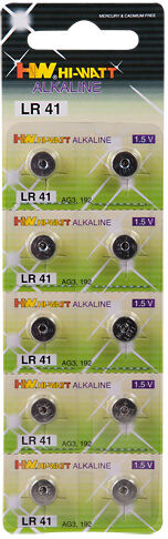 Alkaline Knopfzelle LR41 10er