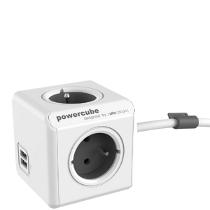 PowerCube Extended USB Stikdåse m. 4 Udtag - 1,5 m